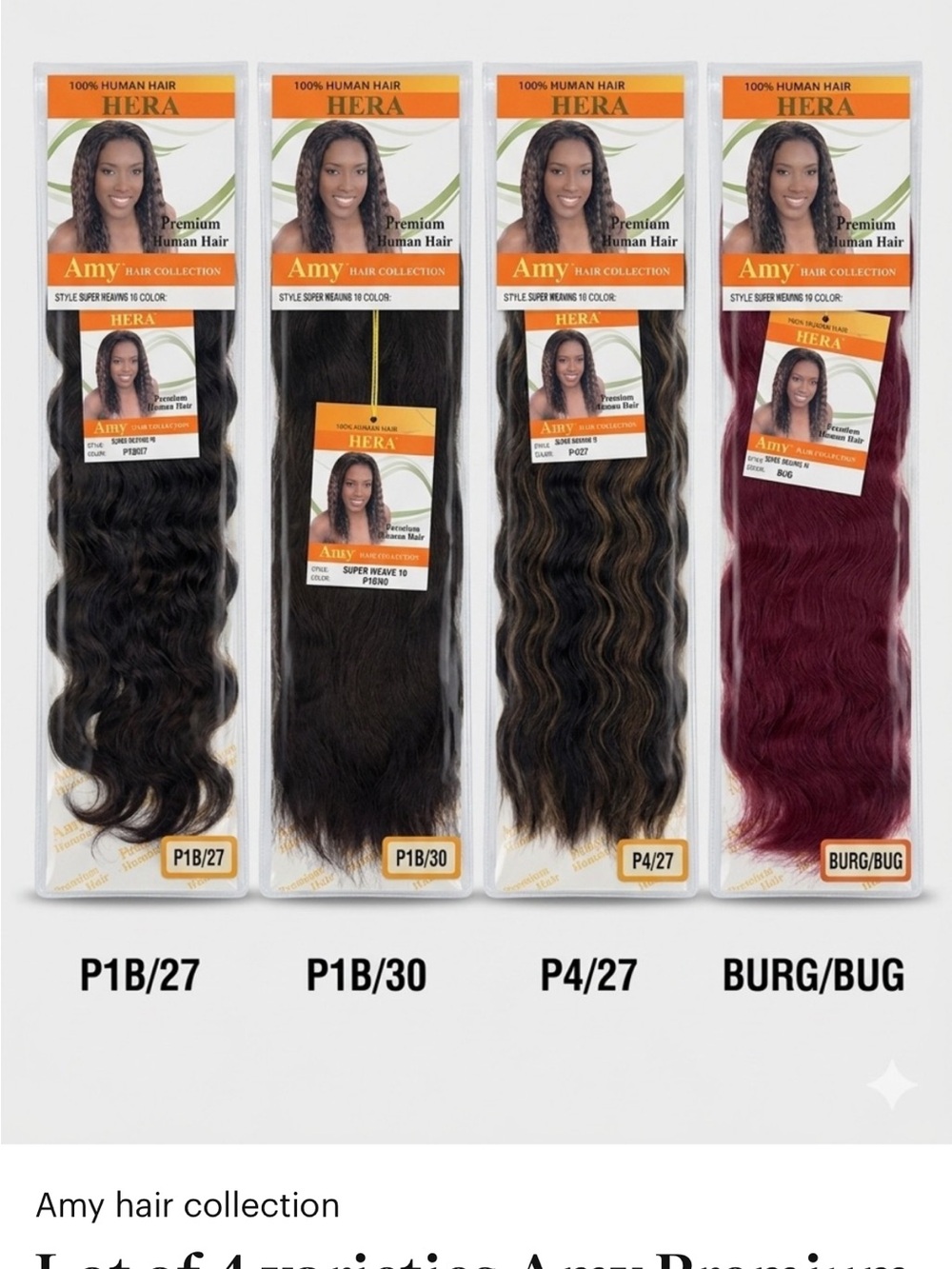 Amy Premium Human Hair Weave - Burgundy (BURG/BUG)